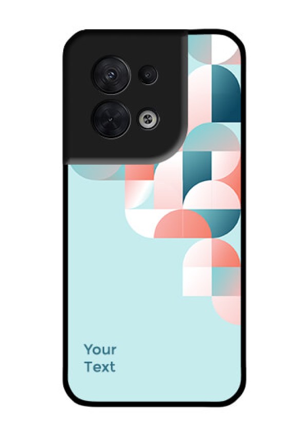 Oppo Reno 8 5G Custom Glass Phone Case - Stylish Semi-circle Pattern Design