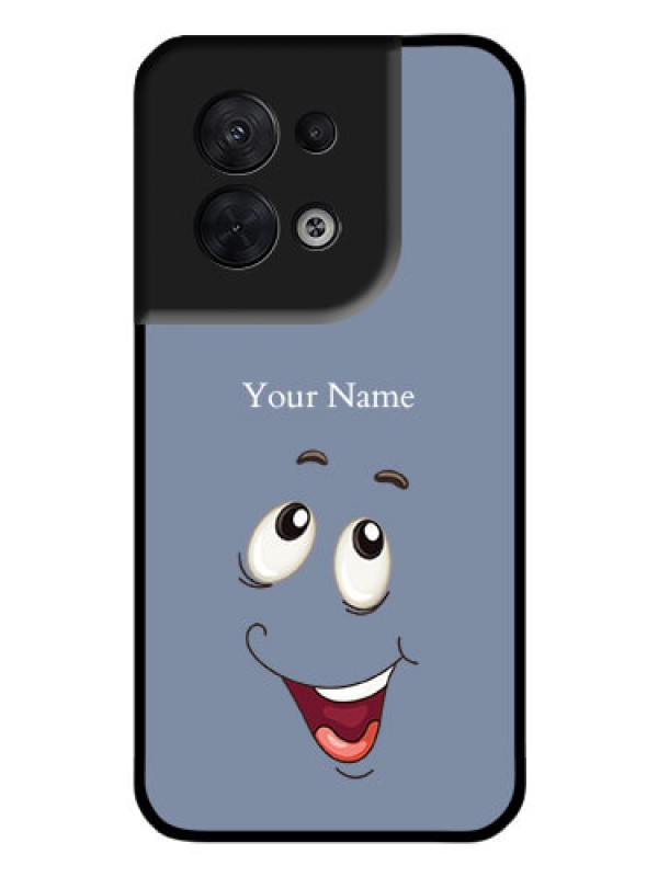 Custom Oppo Reno 8 5G Photo Printing on Glass Case - Laughing Cartoon Face Design