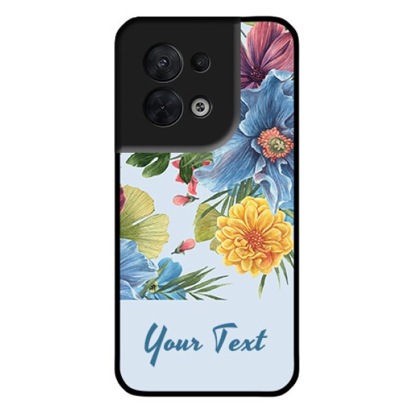 Oppo Reno 8 5G Custom Glass Mobile Case - Stunning Watercolored Flowers Painting Design Oppo Reno 8 5G Custom Glass Mobile Case - Stunning Watercolored Flowers Painting Design