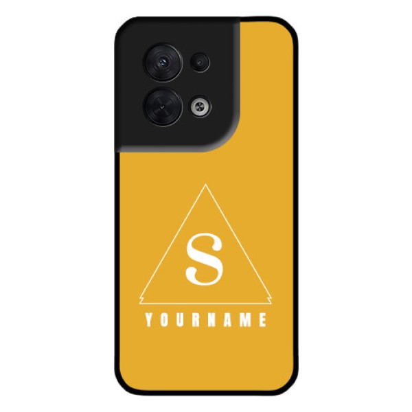 Oppo Reno 8 5G Personalized Glass Phone Case - simple triangle Design