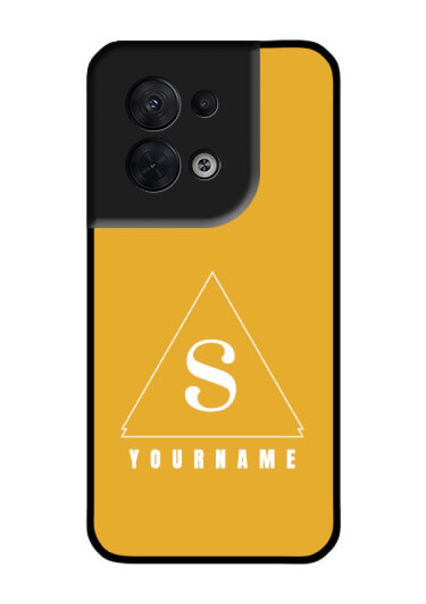 Oppo Reno 8 5G Personalized Glass Phone Case - simple triangle Design