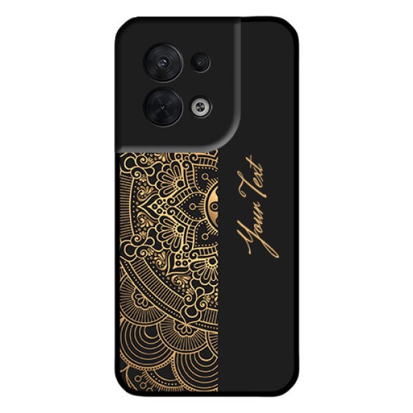 Oppo Reno 8 5G Photo Printing on Glass Case - Mandala art with custom text Design Oppo Reno 8 5G Photo Printing on Glass Case - Mandala art with custom text Design