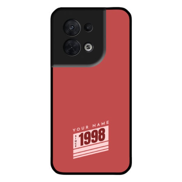 Oppo Reno 8 5G Custom Glass Phone Case - Red custom year of birth Design Oppo Reno 8 5G Custom Glass Phone Case - Red custom year of birth Design