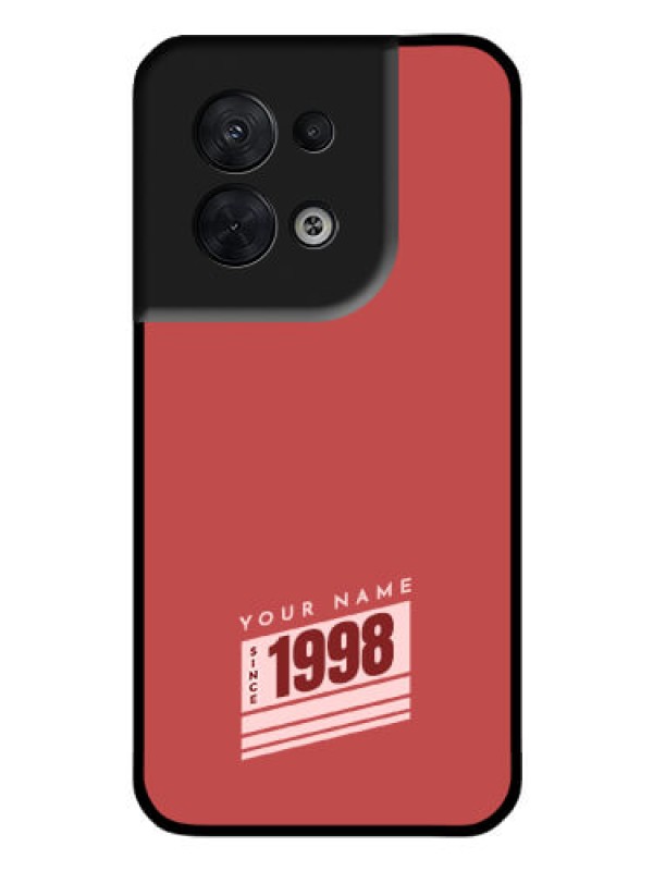 Custom Oppo Reno 8 5G Custom Glass Phone Case - Red custom year of birth Design