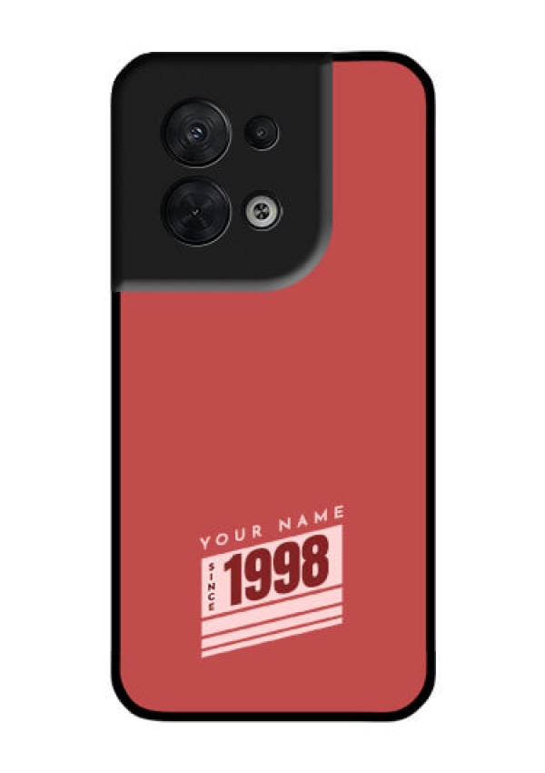 Oppo Reno 8 5G Custom Glass Phone Case - Red custom year of birth Design