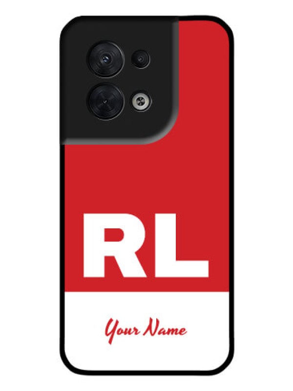 Custom Oppo Reno 8 5G Personalized Glass Phone Case - dual tone custom text Design