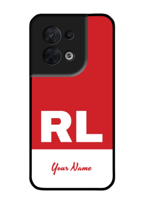 Oppo Reno 8 5G Personalized Glass Phone Case - dual tone custom text Design