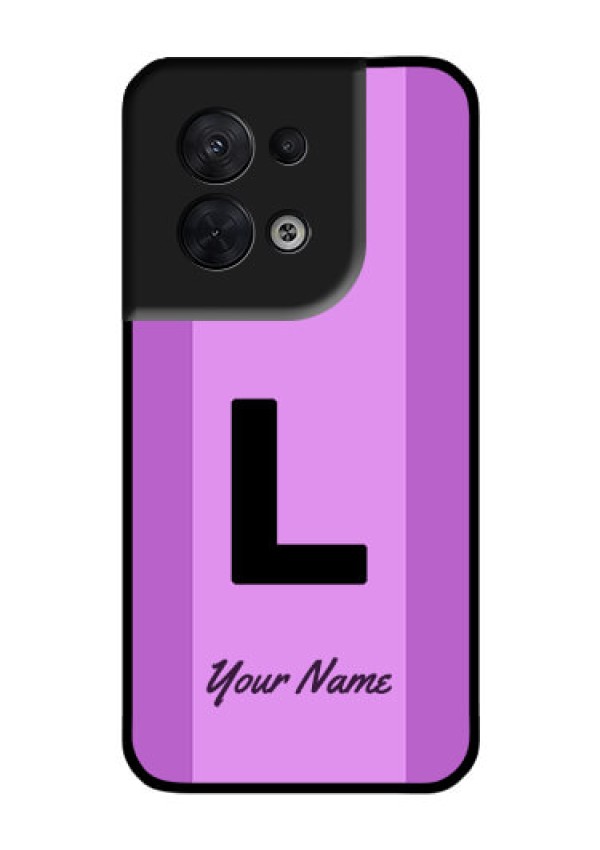 Oppo Reno 8 5G Custom Glass Phone Case - Tricolor custom text Design