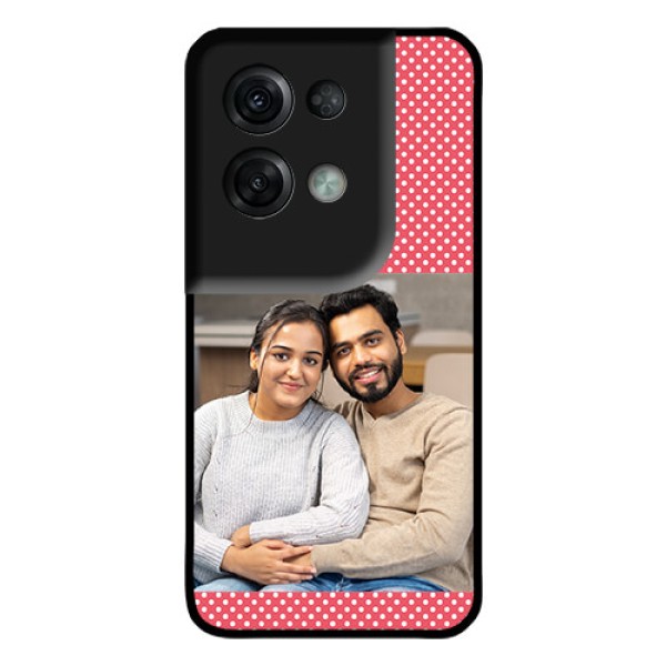 Oppo Reno 8 Pro 5G Custom Glass Phone Case - White Dotted Design