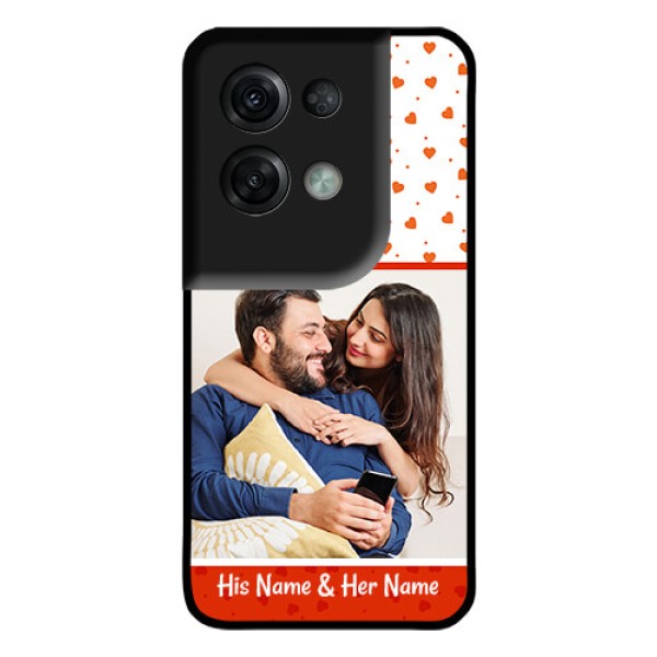 Oppo Reno 8 Pro 5G Custom Glass Phone Case - Orange Love Symbol Design Oppo Reno 8 Pro 5G Custom Glass Phone Case - Orange Love Symbol Design