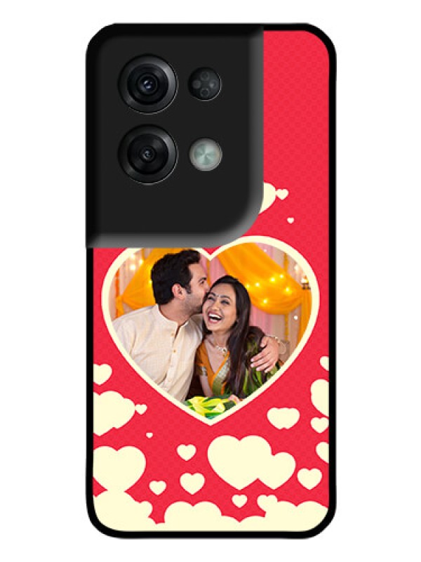 Custom Oppo Reno 8 Pro 5G Custom Glass Mobile Case - Love Symbols Phone Cover Design
