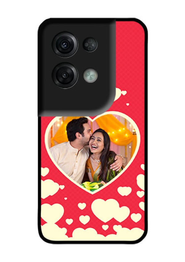 Oppo Reno 8 Pro 5G Custom Glass Mobile Case - Love Symbols Phone Cover Design
