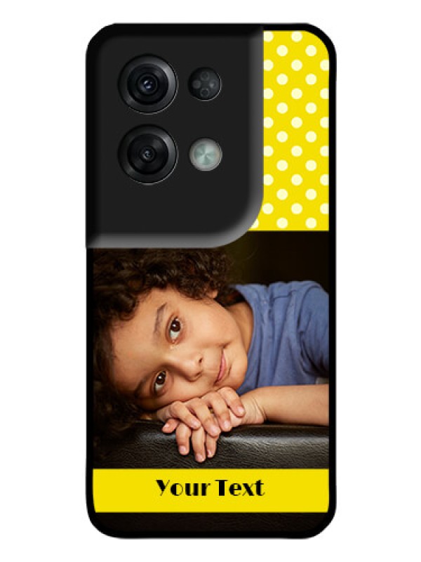 Custom Oppo Reno 8 Pro 5G Custom Glass Phone Case - Bright Yellow Case Design