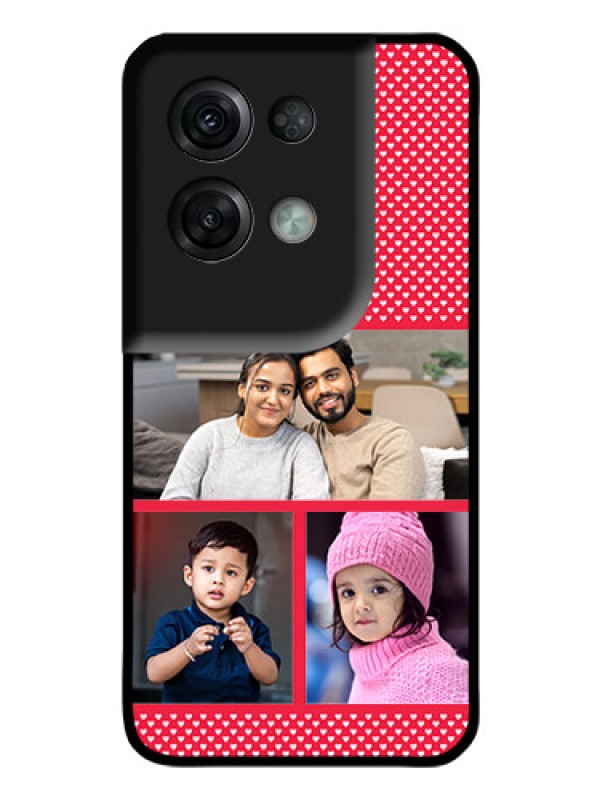Custom Oppo Reno 8 Pro 5G Personalized Glass Phone Case - Bulk Pic Upload Design