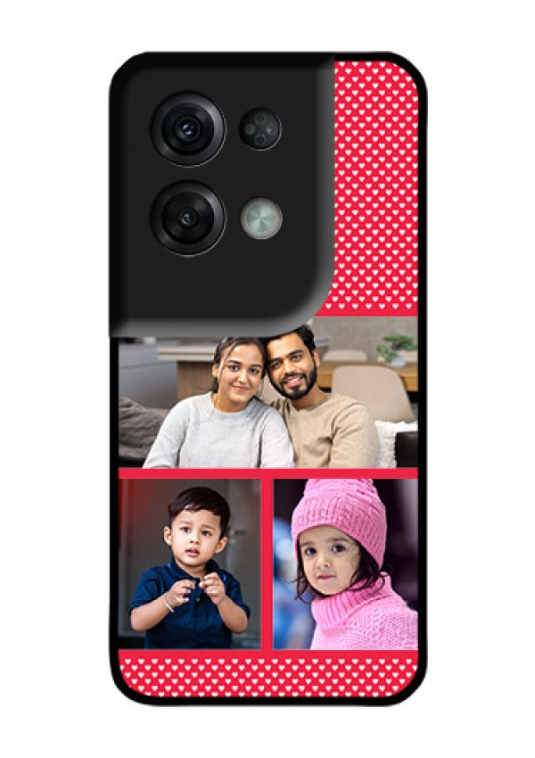 Oppo Reno 8 Pro 5G Personalized Glass Phone Case - Bulk Pic Upload Design