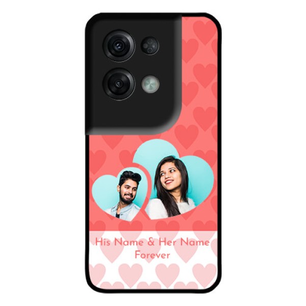 Oppo Reno 8 Pro 5G Personalized Glass Phone Case - Couple Pic Upload Design