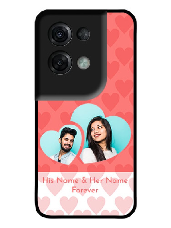 Custom Oppo Reno 8 Pro 5G Personalized Glass Phone Case - Couple Pic Upload Design