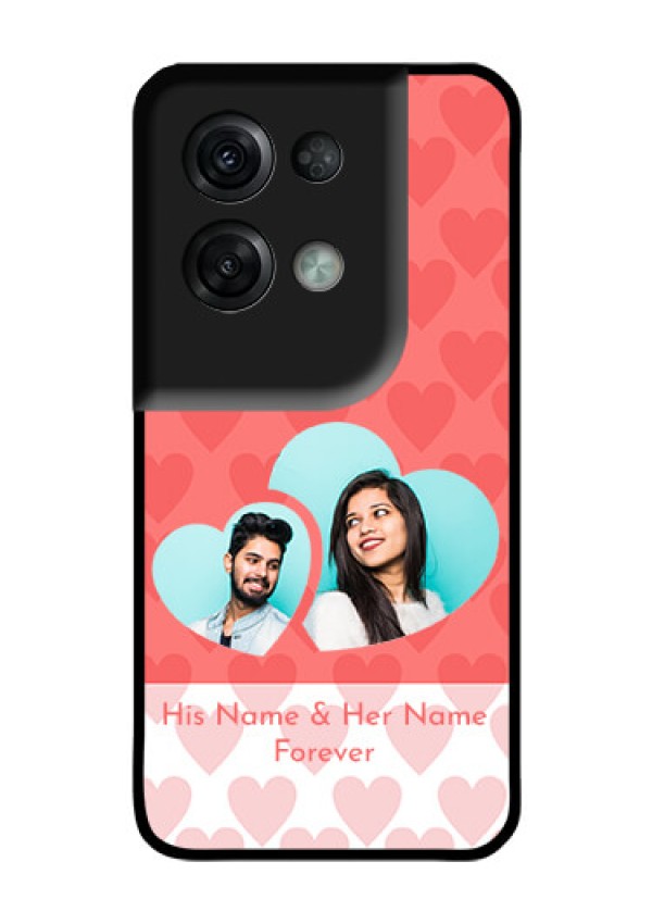 Oppo Reno 8 Pro 5G Personalized Glass Phone Case - Couple Pic Upload Design