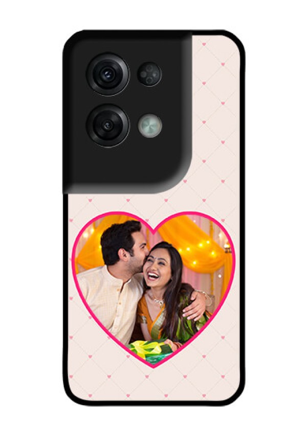 Oppo Reno 8 Pro 5G Custom Glass Mobile Case - Heart Shape Design