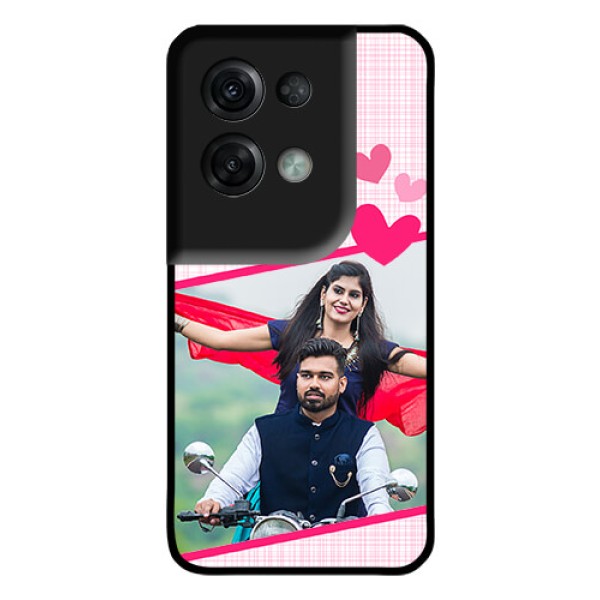 Oppo Reno 8 Pro 5G Custom Glass Phone Case - Love Shape Heart Design