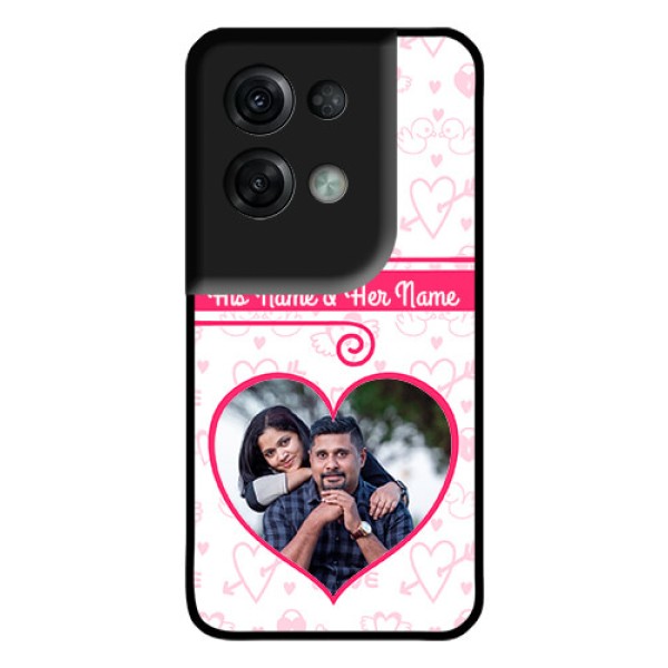 Oppo Reno 8 Pro 5G Personalized Glass Phone Case - Heart Shape Love Design Oppo Reno 8 Pro 5G Personalized Glass Phone Case - Heart Shape Love Design