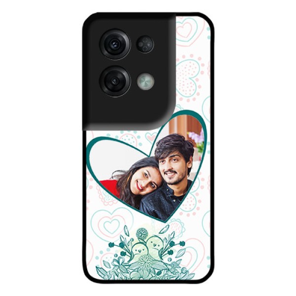 Oppo Reno 8 Pro 5G Photo Printing on Glass Case - Premium Couple Design
