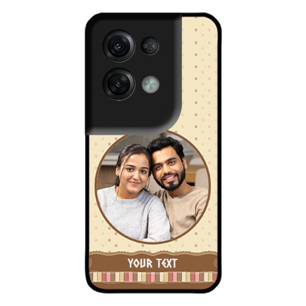 Oppo Reno 8 Pro 5G Custom Glass Mobile Case - Brown Dotted Mobile Case Design
