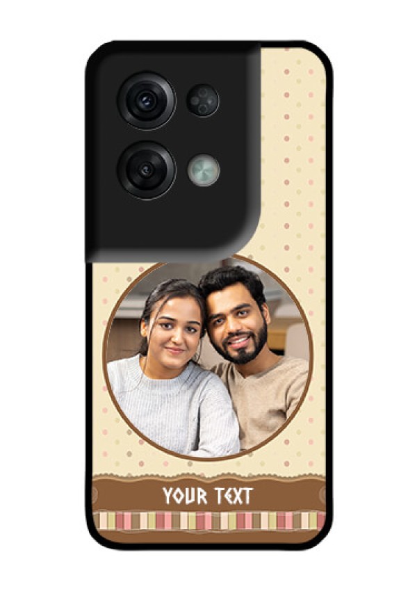 Oppo Reno 8 Pro 5G Custom Glass Mobile Case - Brown Dotted Mobile Case Design
