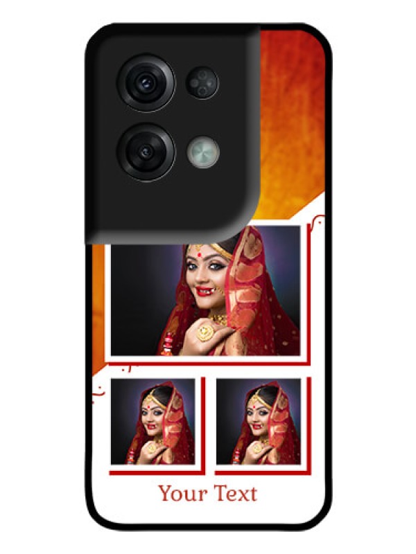 Custom Oppo Reno 8 Pro 5G Custom Glass Phone Case - Wedding Memories Design