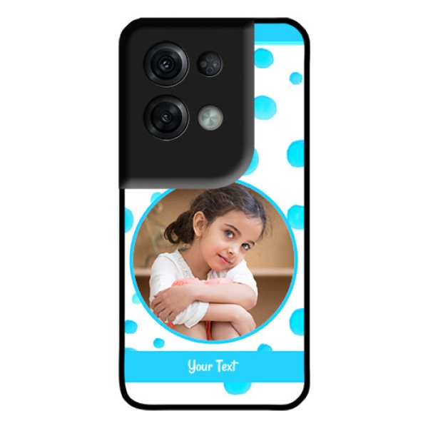 Oppo Reno 8 Pro 5G Photo Printing on Glass Case - Blue Bubbles Pattern Design Oppo Reno 8 Pro 5G Photo Printing on Glass Case - Blue Bubbles Pattern Design