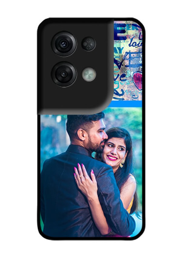 Oppo Reno 8 Pro 5G Custom Glass Mobile Case - Colorful Love Design