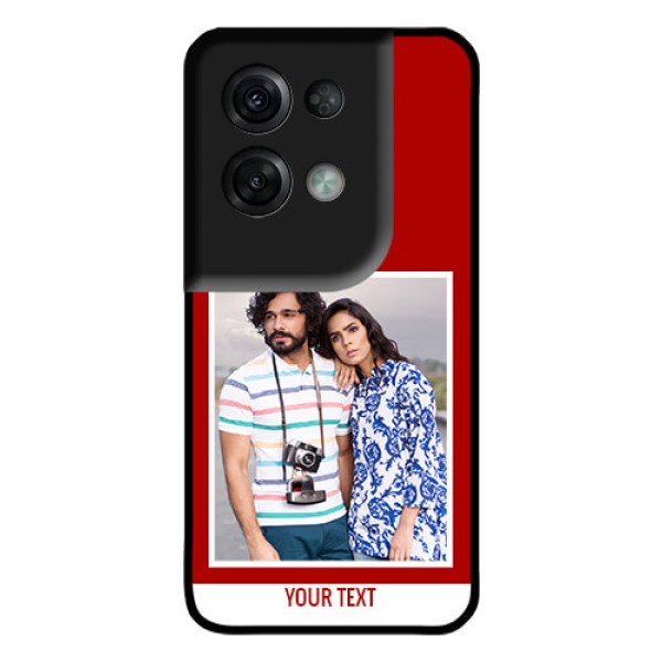 Oppo Reno 8 Pro 5G Personalized Glass Phone Case - Simple Red Color Design
