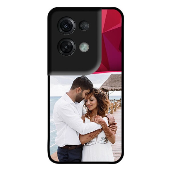 Oppo Reno 8 Pro 5G Custom Glass Mobile Case - Red Abstract Design