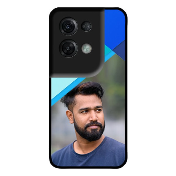 Oppo Reno 8 Pro 5G Custom Glass Phone Case - Blue Pattern Design