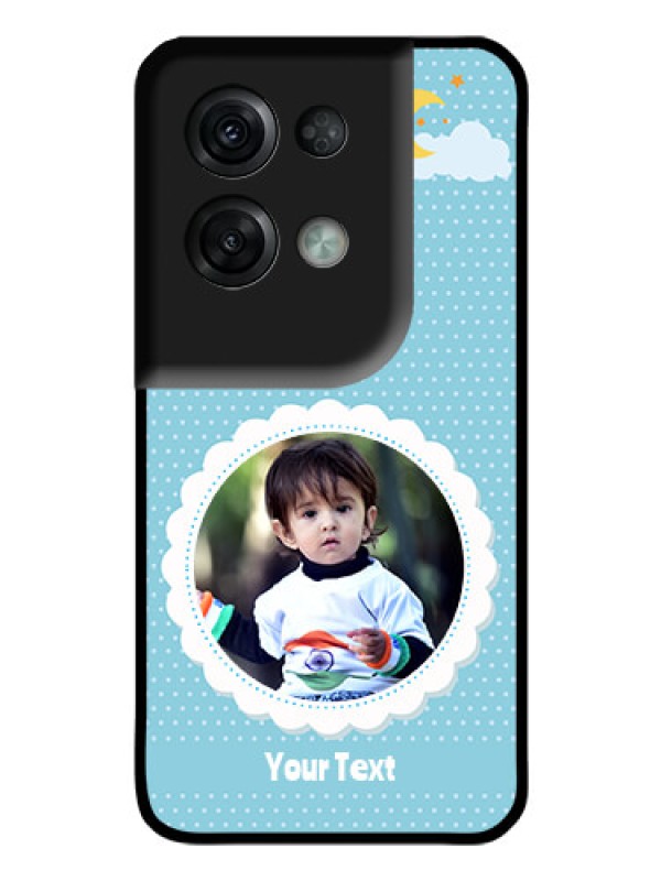 Custom Oppo Reno 8 Pro 5G Personalised Glass Phone Case - Violet Pattern Design