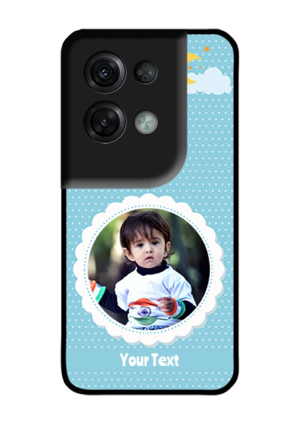 Oppo Reno 8 Pro 5G Personalised Glass Phone Case - Violet Pattern Design