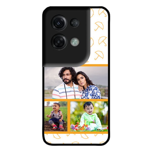 Oppo Reno 8 Pro 5G Custom Glass Mobile Case - Yellow Pattern Design