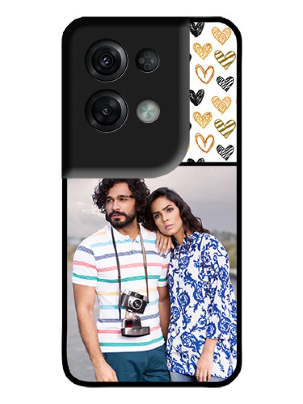 Custom Oppo Reno 8 Pro 5G Photo Printing on Glass Case - Love Symbol Design