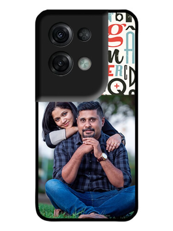 Custom Oppo Reno 8 Pro 5G Personalized Glass Phone Case - Alphabet Design