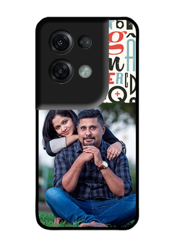 Oppo Reno 8 Pro 5G Personalized Glass Phone Case - Alphabet Design