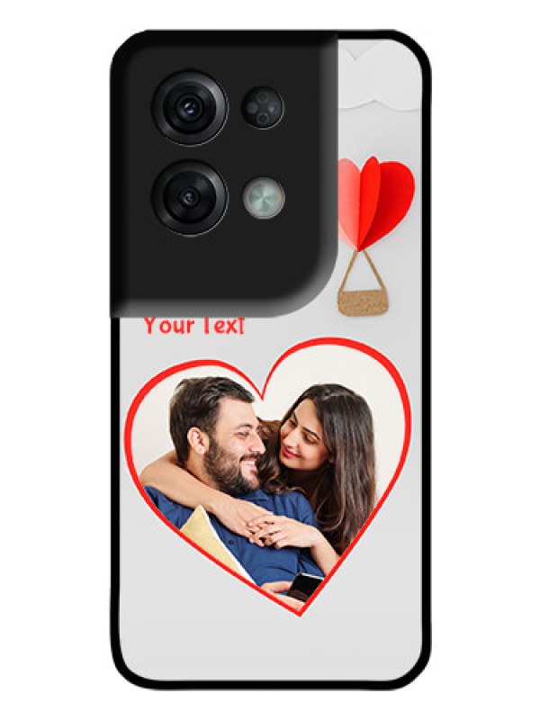 Custom Oppo Reno 8 Pro 5G Custom Glass Mobile Case - Parachute Love Design