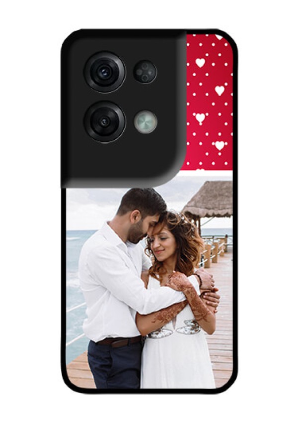 Oppo Reno 8 Pro 5G Photo Printing on Glass Case - Hearts Mobile Case Design