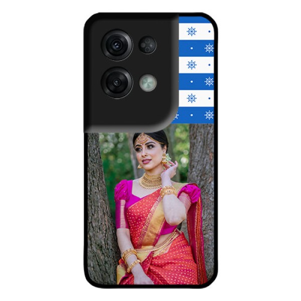Oppo Reno 8 Pro 5G Photo Printing on Glass Case - Snow Pattern Design
