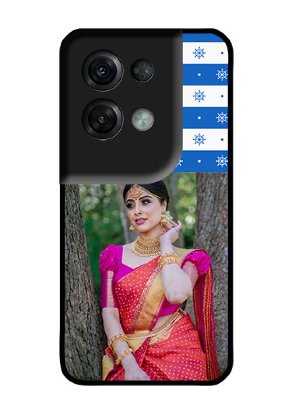 Oppo Reno 8 Pro 5G Photo Printing on Glass Case - Snow Pattern Design