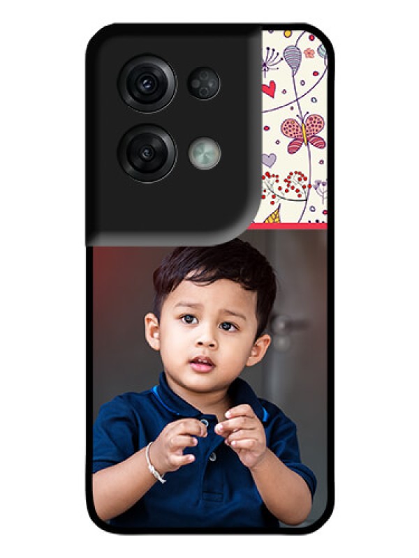 Custom Oppo Reno 8 Pro 5G Custom Glass Mobile Case - Premium Floral Design