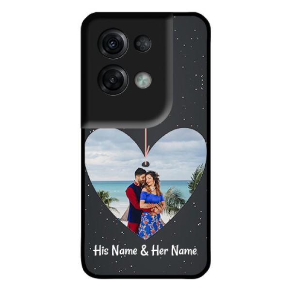 Oppo Reno 8 Pro 5G Custom Glass Phone Case - Hanging Heart Design