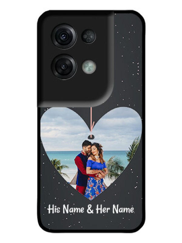 Custom Oppo Reno 8 Pro 5G Custom Glass Phone Case - Hanging Heart Design