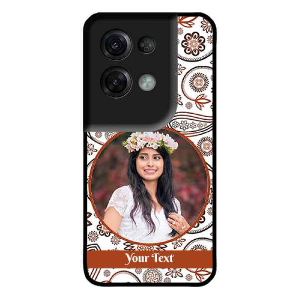 Oppo Reno 8 Pro 5G Custom Glass Mobile Case - Abstract Flower Design