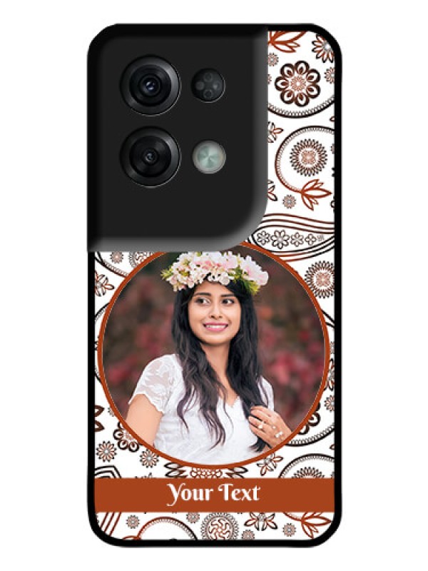 Custom Oppo Reno 8 Pro 5G Custom Glass Mobile Case - Abstract Flower Design