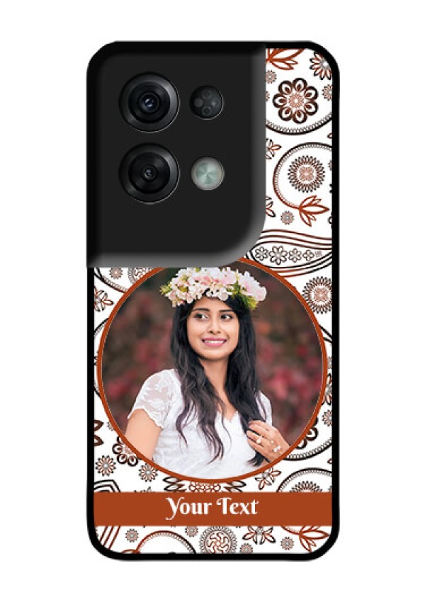 Oppo Reno 8 Pro 5G Custom Glass Mobile Case - Abstract Flower Design